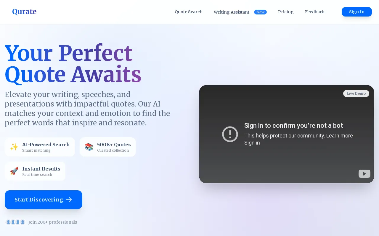 Qurate — preview screenshot