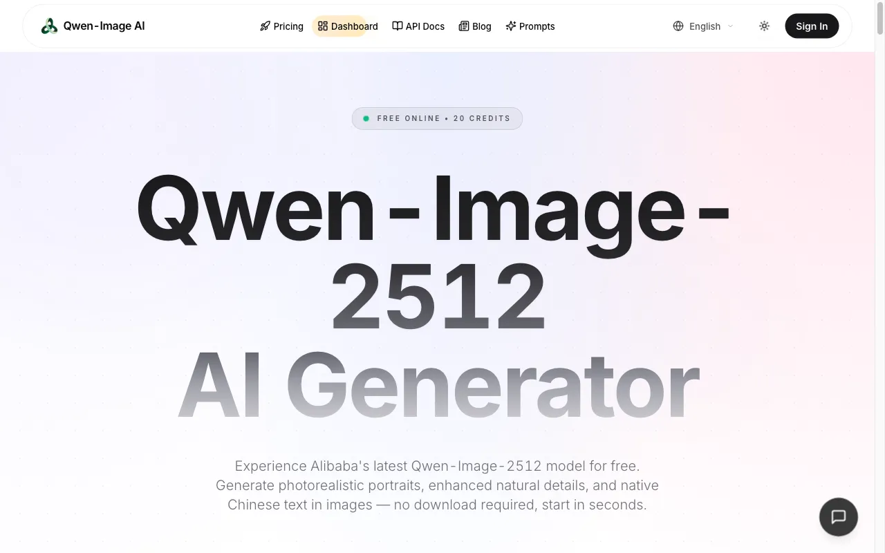 Qwen-Image-2512 AI — preview screenshot