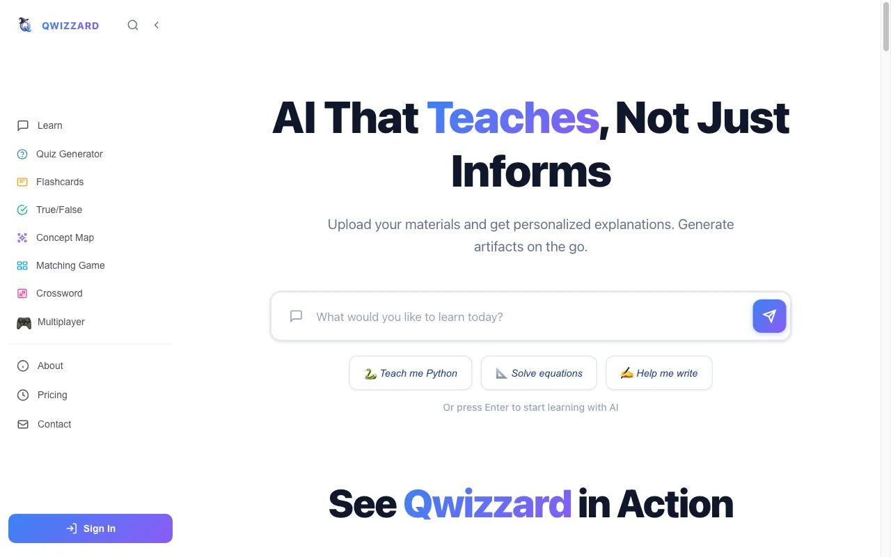 Qwizzard — preview screenshot