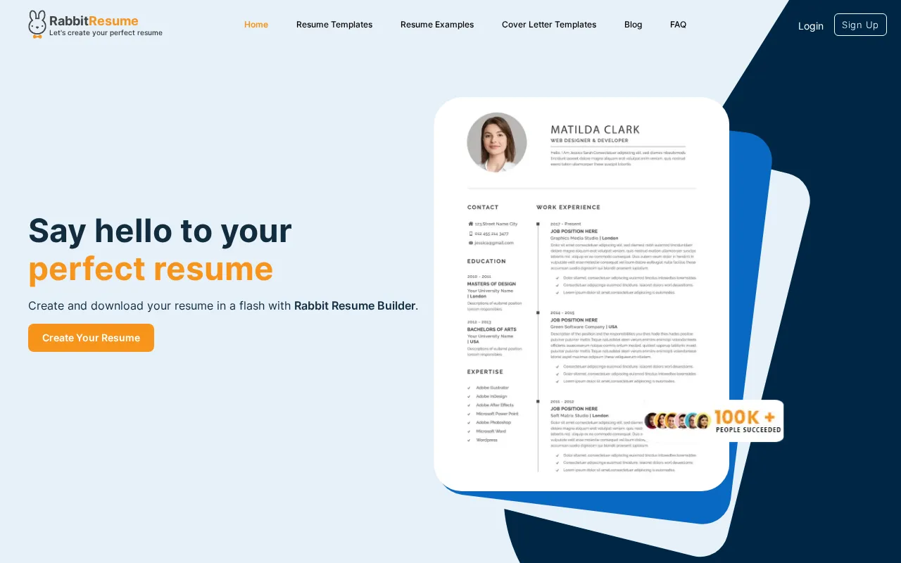 RabbitResume — preview screenshot