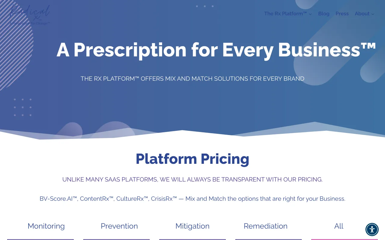 Radical Customer Experience™ – A Prescription for Change™ — pricing page