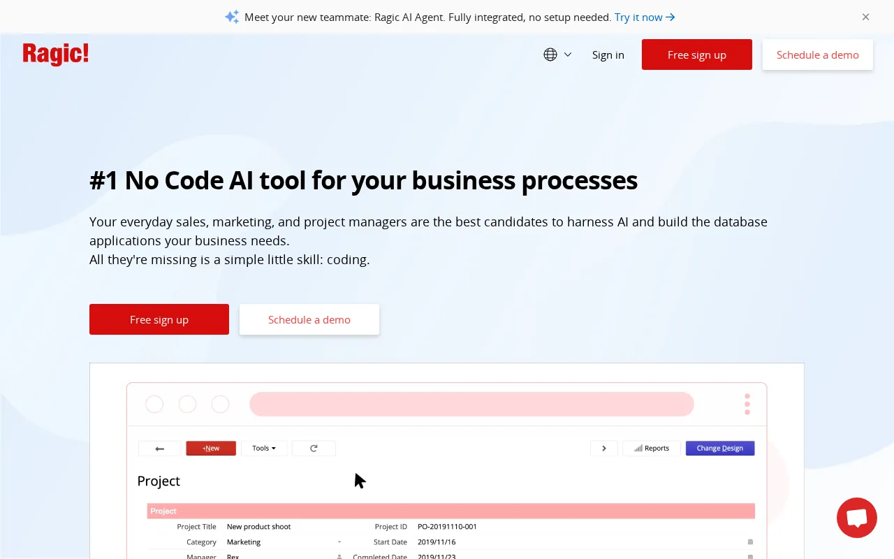 Ragic — preview screenshot