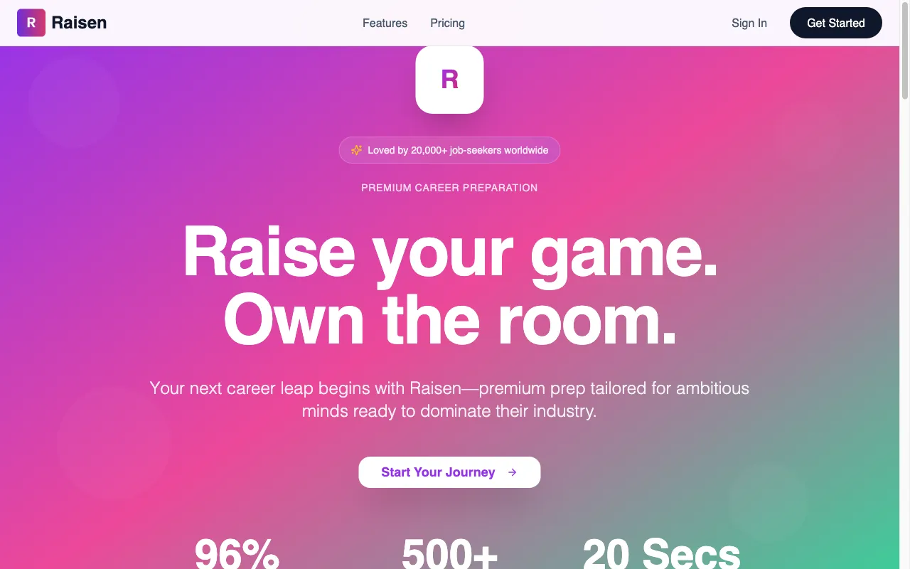Raisen.org — pricing page