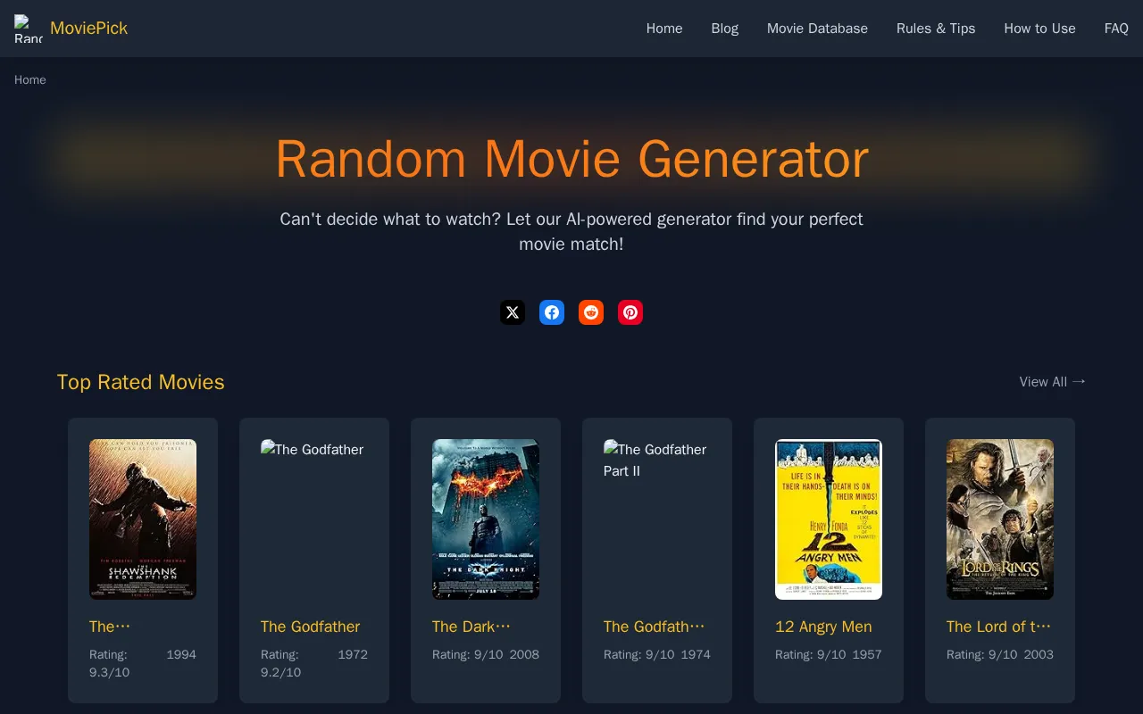 randommoviegenerator.co — preview screenshot