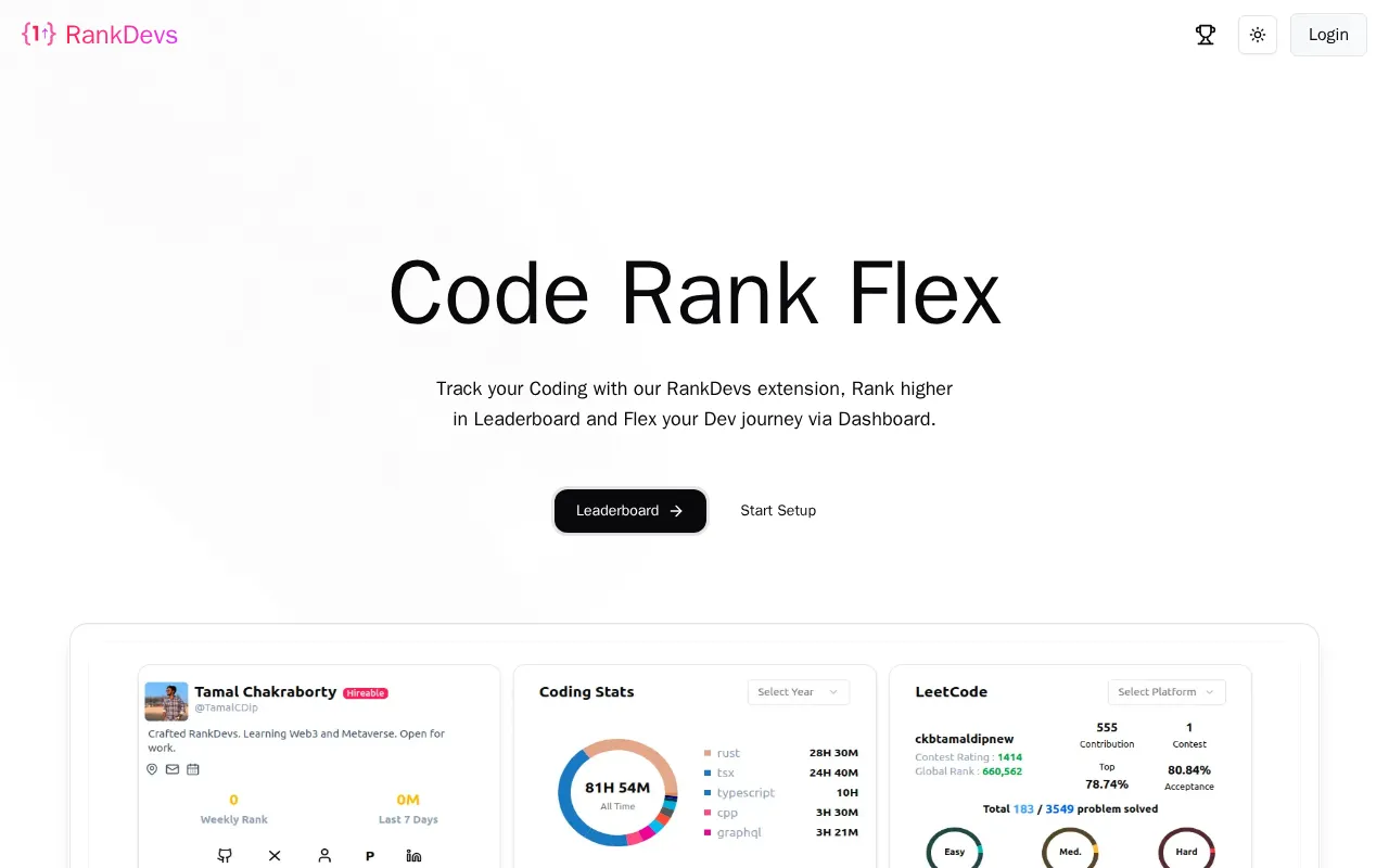 RankDevs — preview screenshot