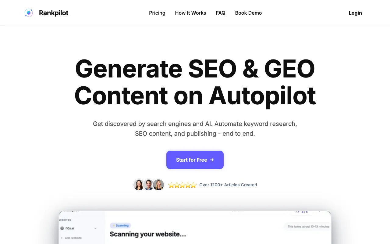 Rankpilot — pricing page