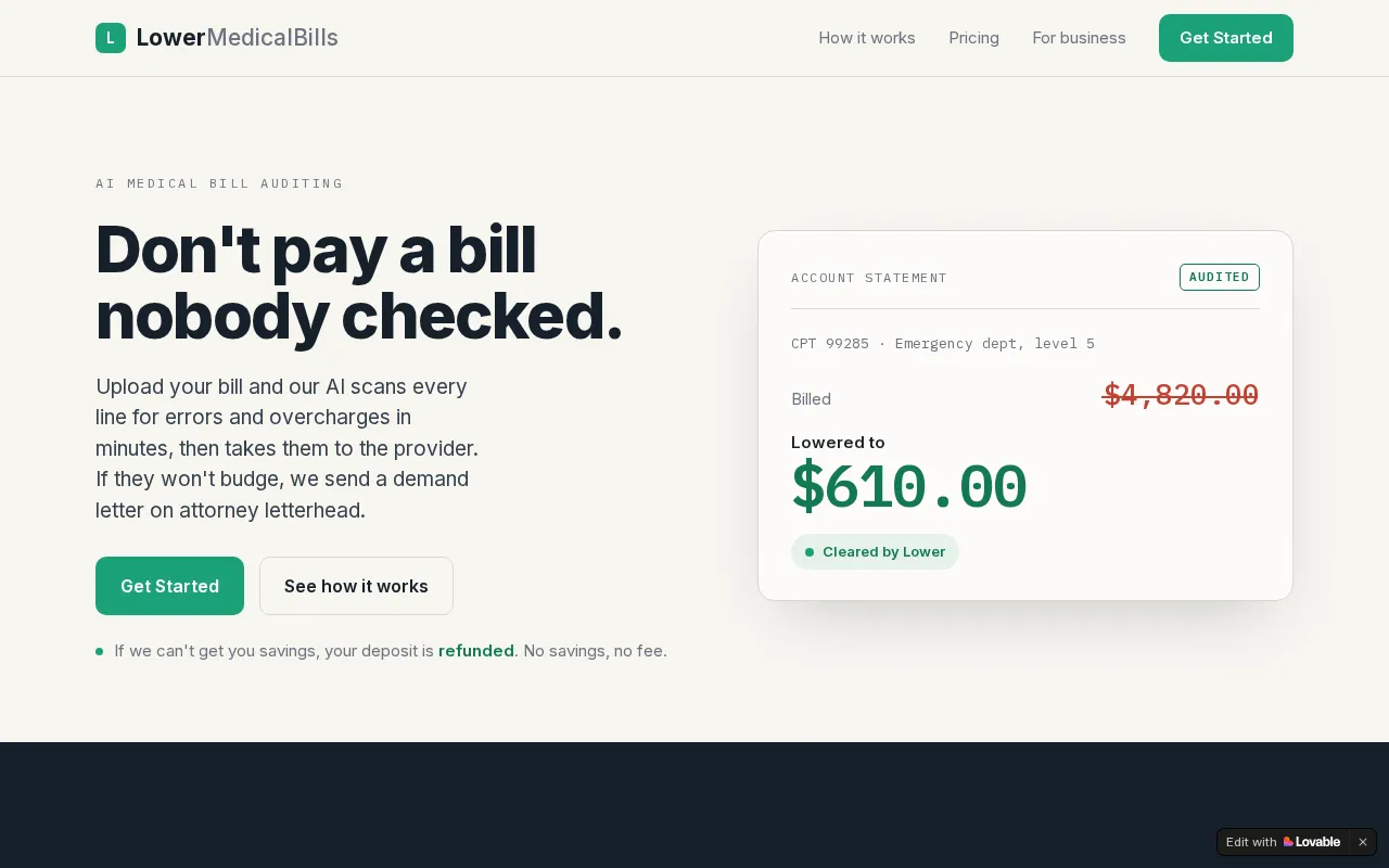 Lower Medical Bills — preview screenshot