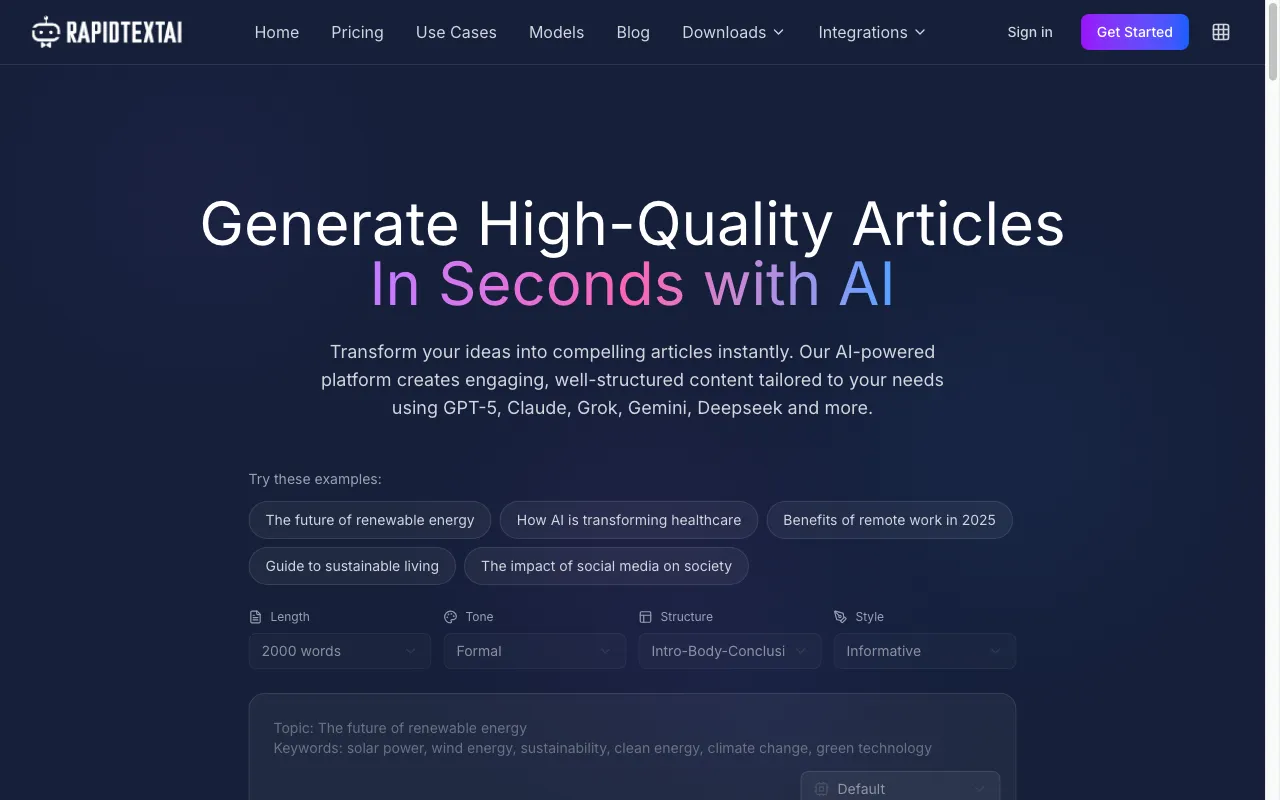 RapidTextAI — preview screenshot