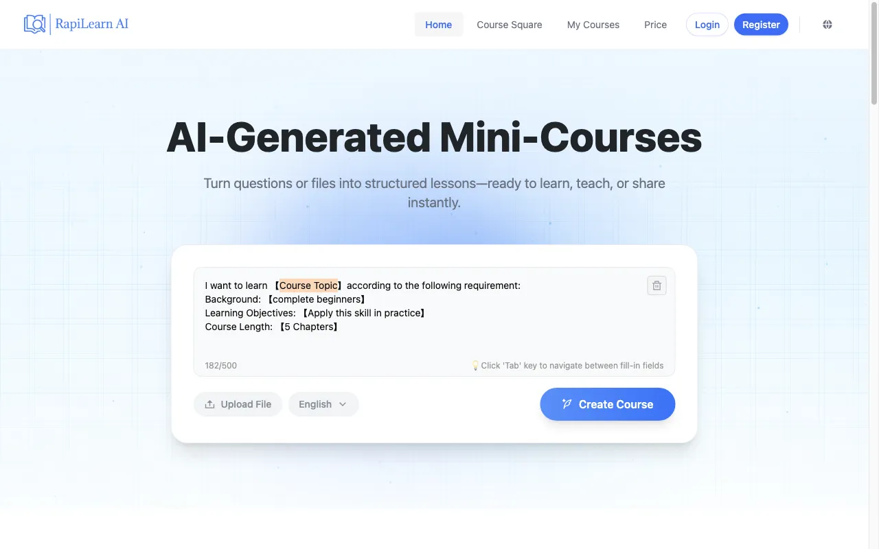 RapiLearn AI — preview screenshot
