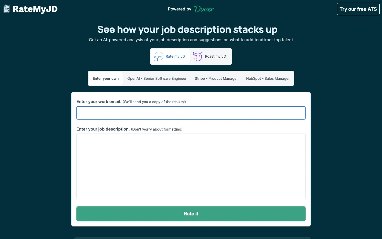 RateMyJD by Dover — preview screenshot