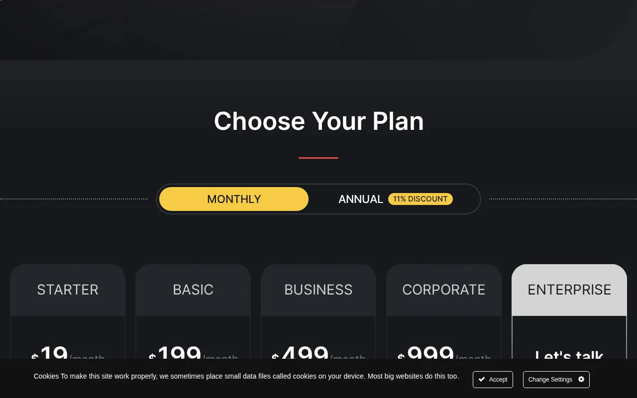RAVATAR — pricing page