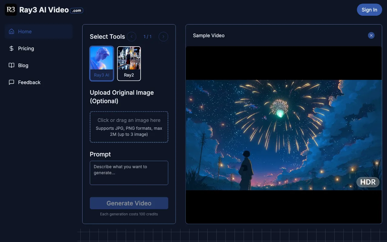 Ray3 AI — preview screenshot