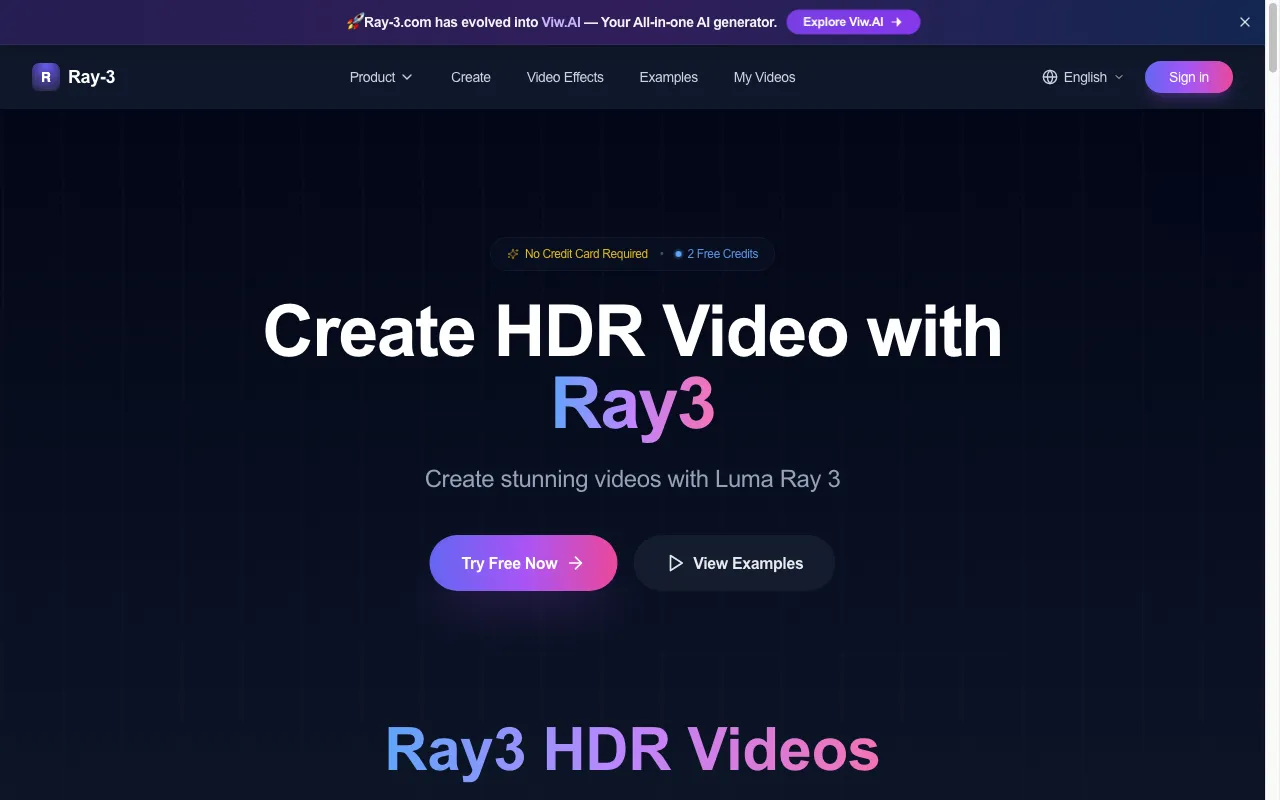 Ray 3 AI — preview screenshot
