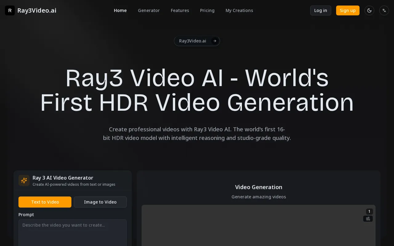 Ray3 Video AI — preview screenshot