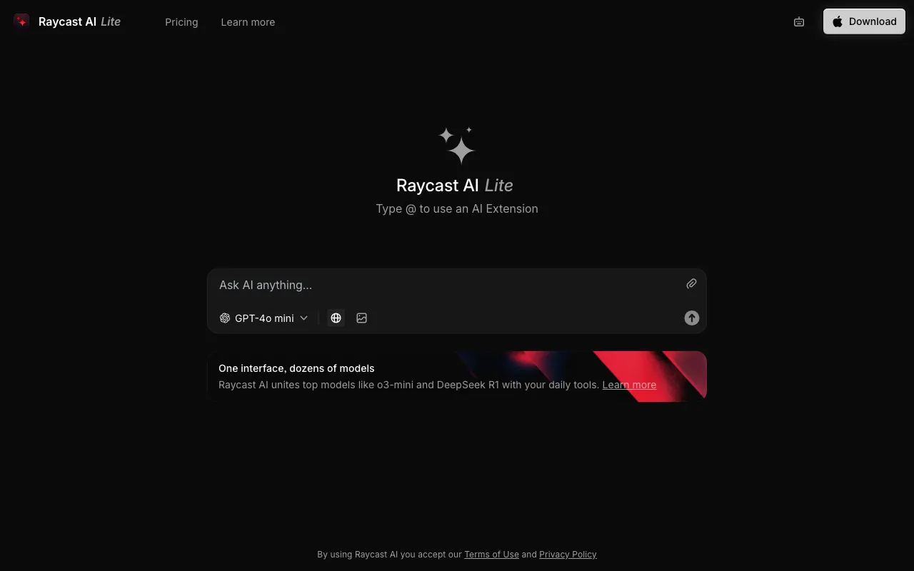 Raycast AI Lite — preview screenshot