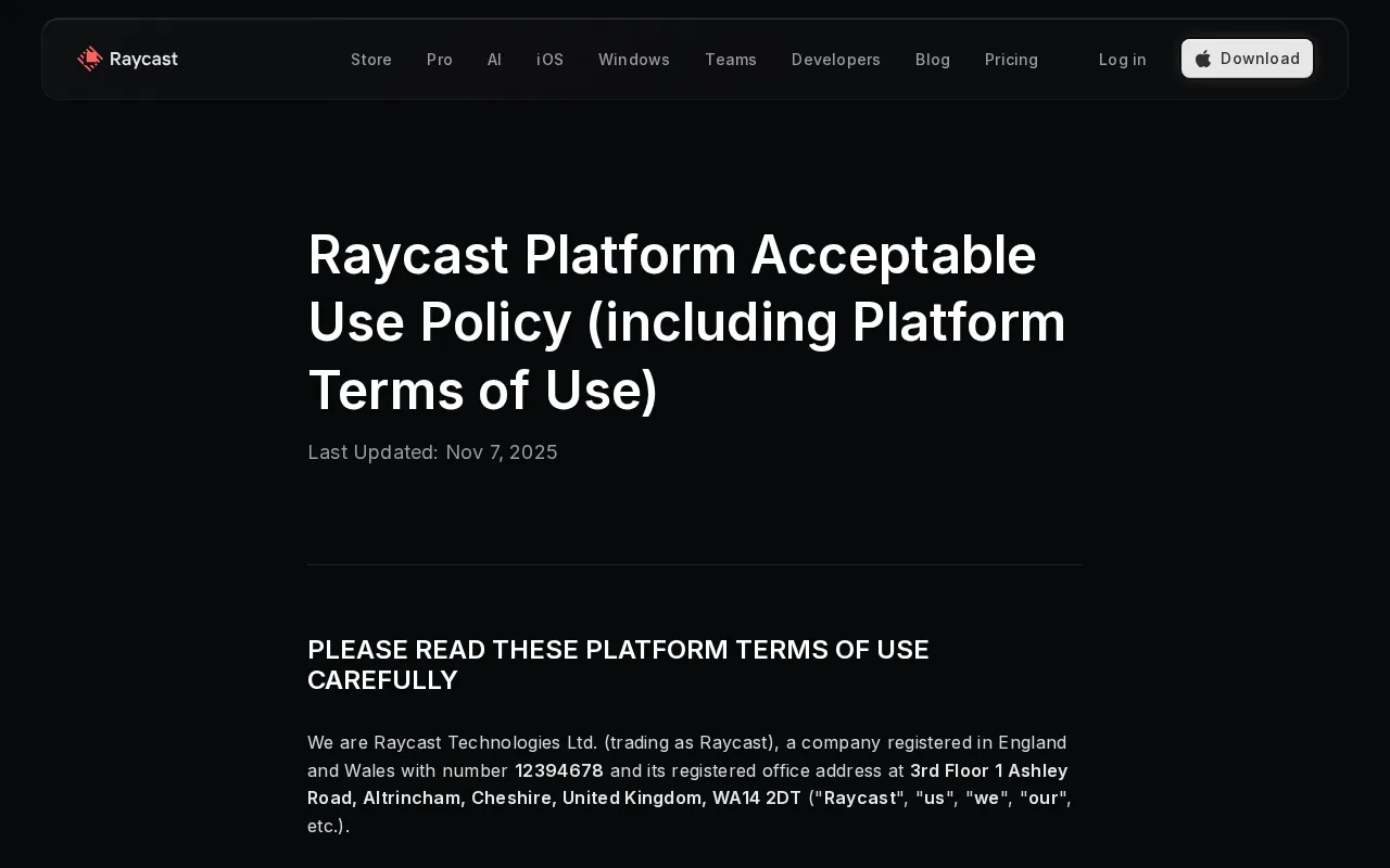 Raycast — pricing page