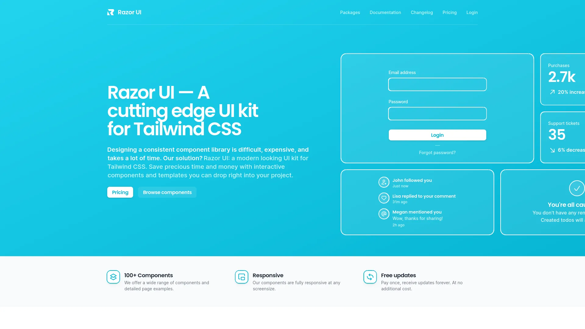 Razor UI — preview screenshot