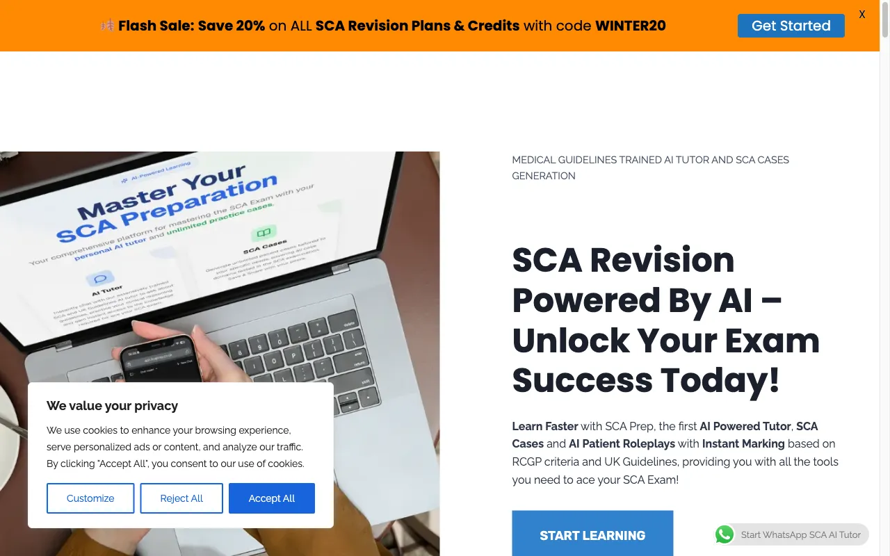 RCGP SCA Exam AI Powered Learning — preview screenshot