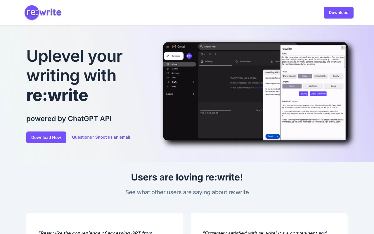re:write — preview screenshot