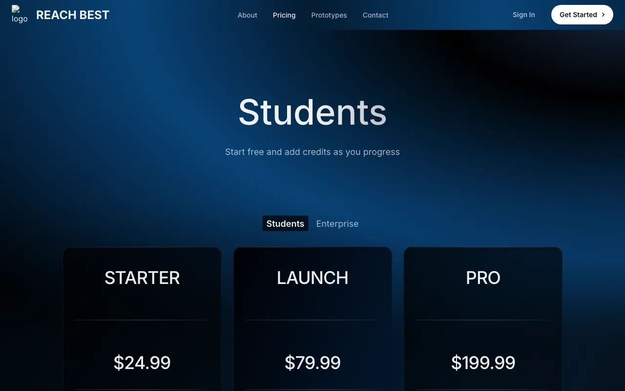 Reach Best — pricing page