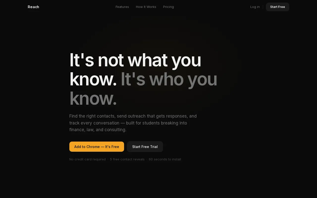 Reach — pricing page
