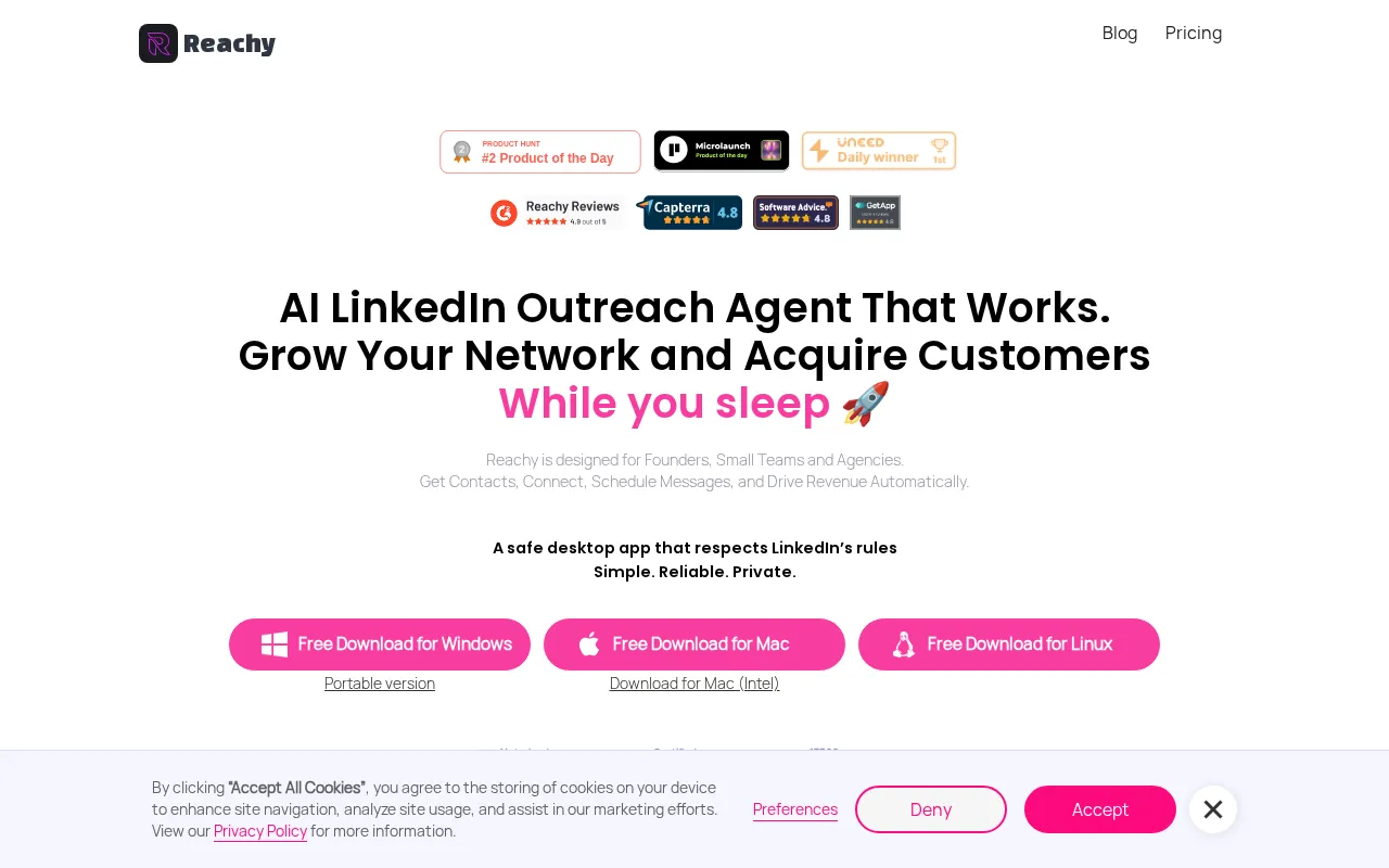 Reachy.ai — preview screenshot