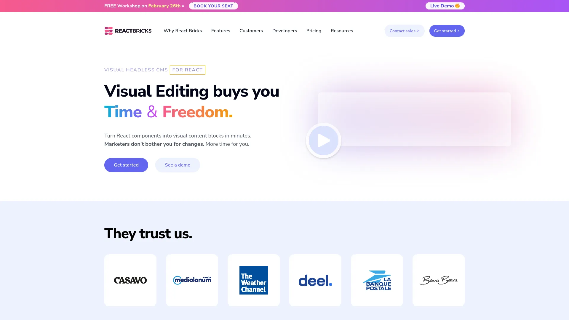 React Bricks — preview screenshot