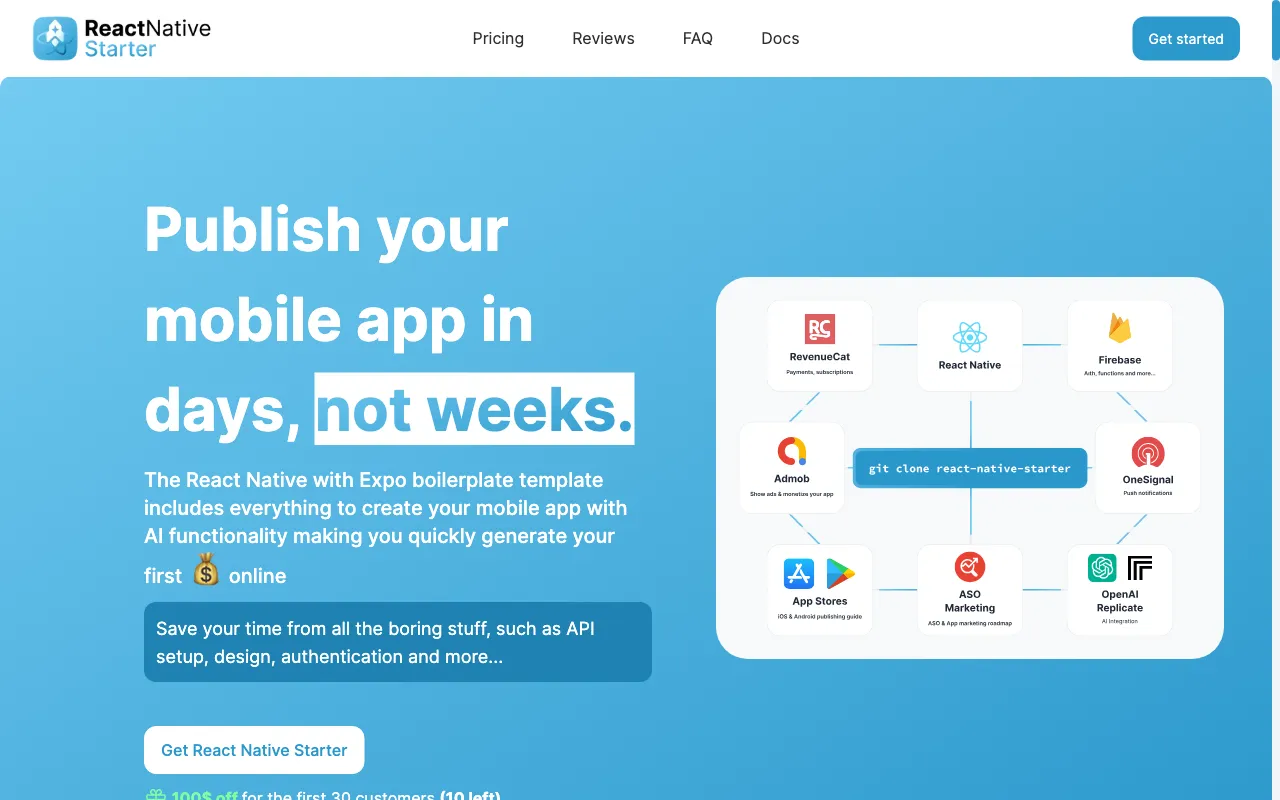 React Native Starter AI — preview screenshot
