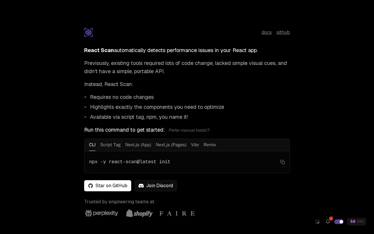 React Scan — preview screenshot