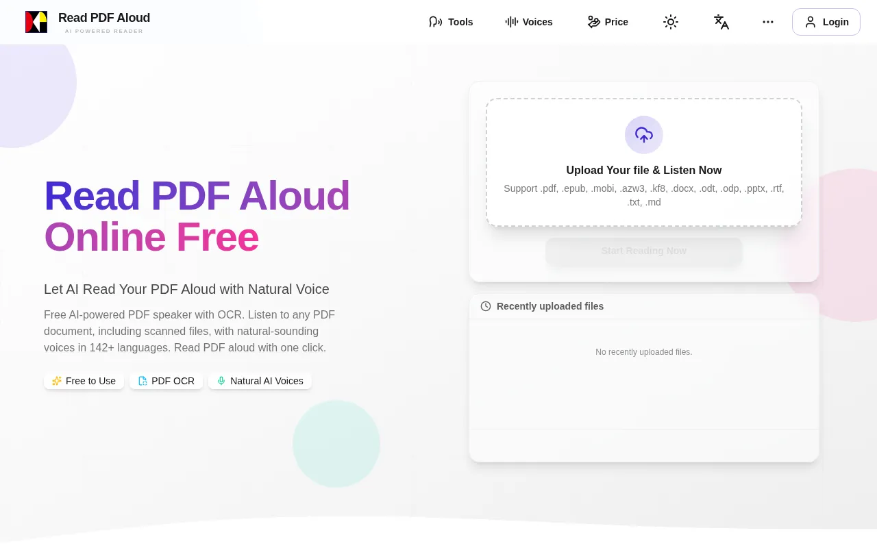 Read PDF Aloud — preview screenshot