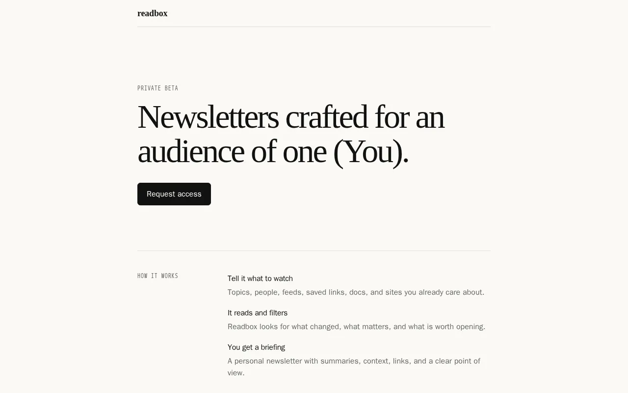 Readbox — preview screenshot