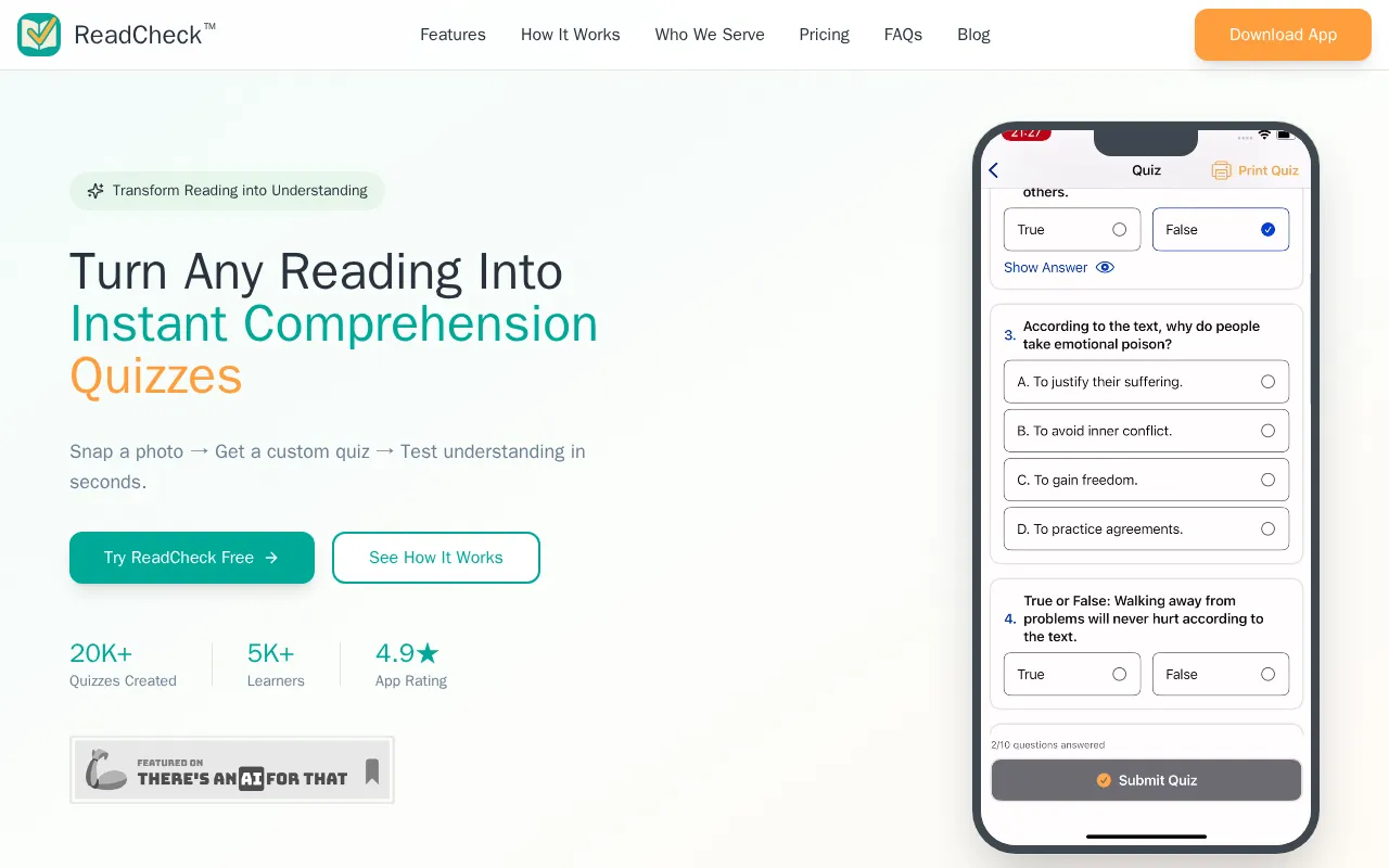 ReadCheck — preview screenshot