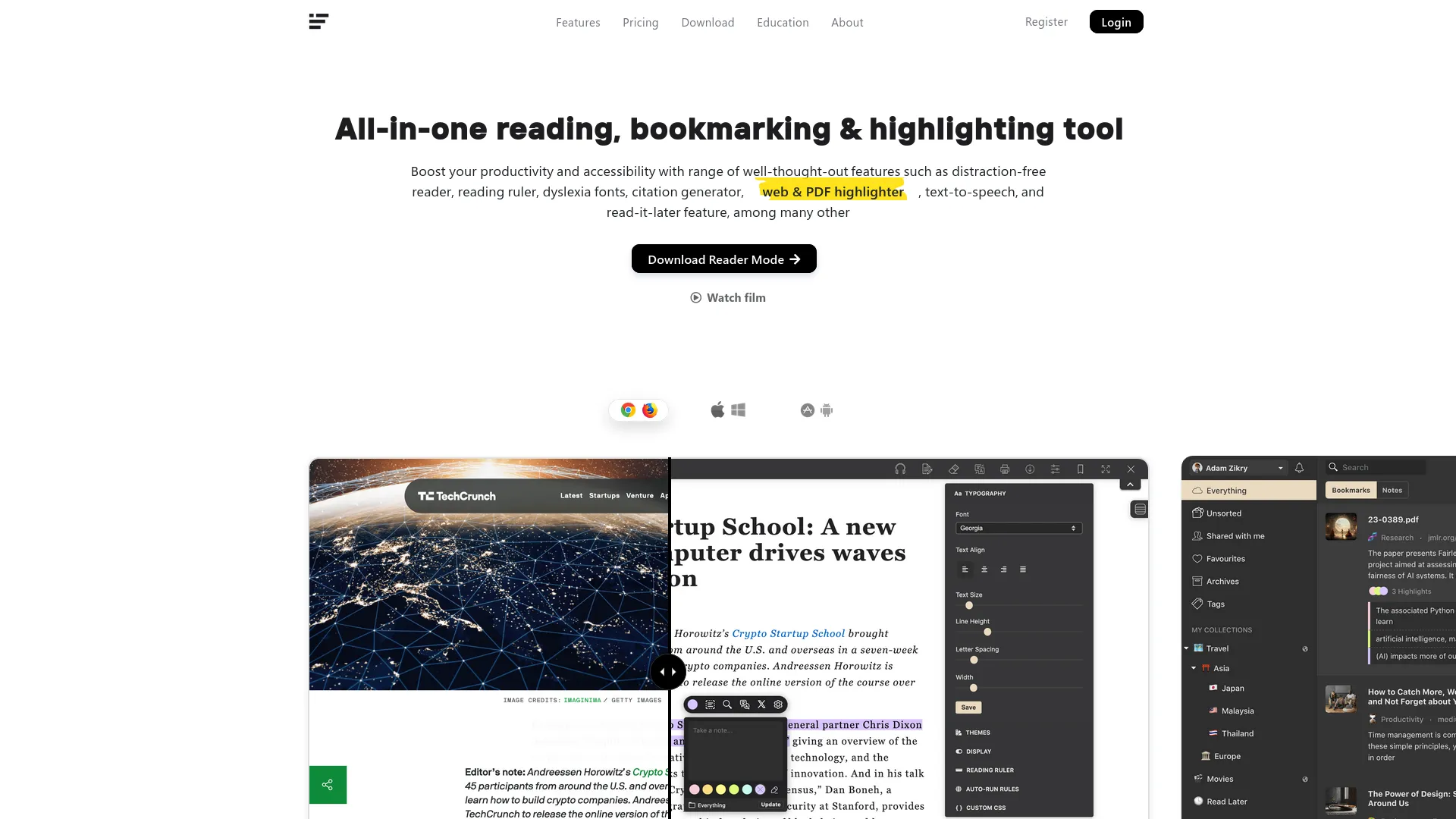 Reader Mode — preview screenshot