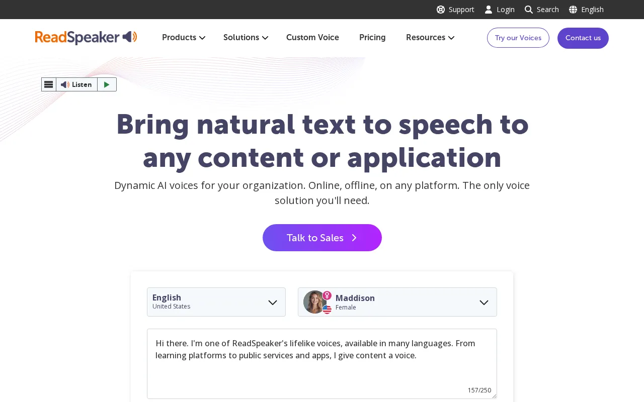 Readspeaker — preview screenshot