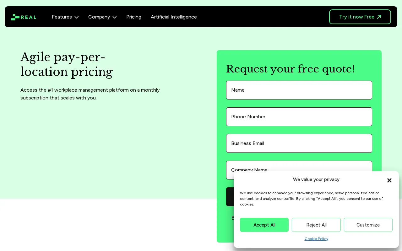 Real Dev — pricing page