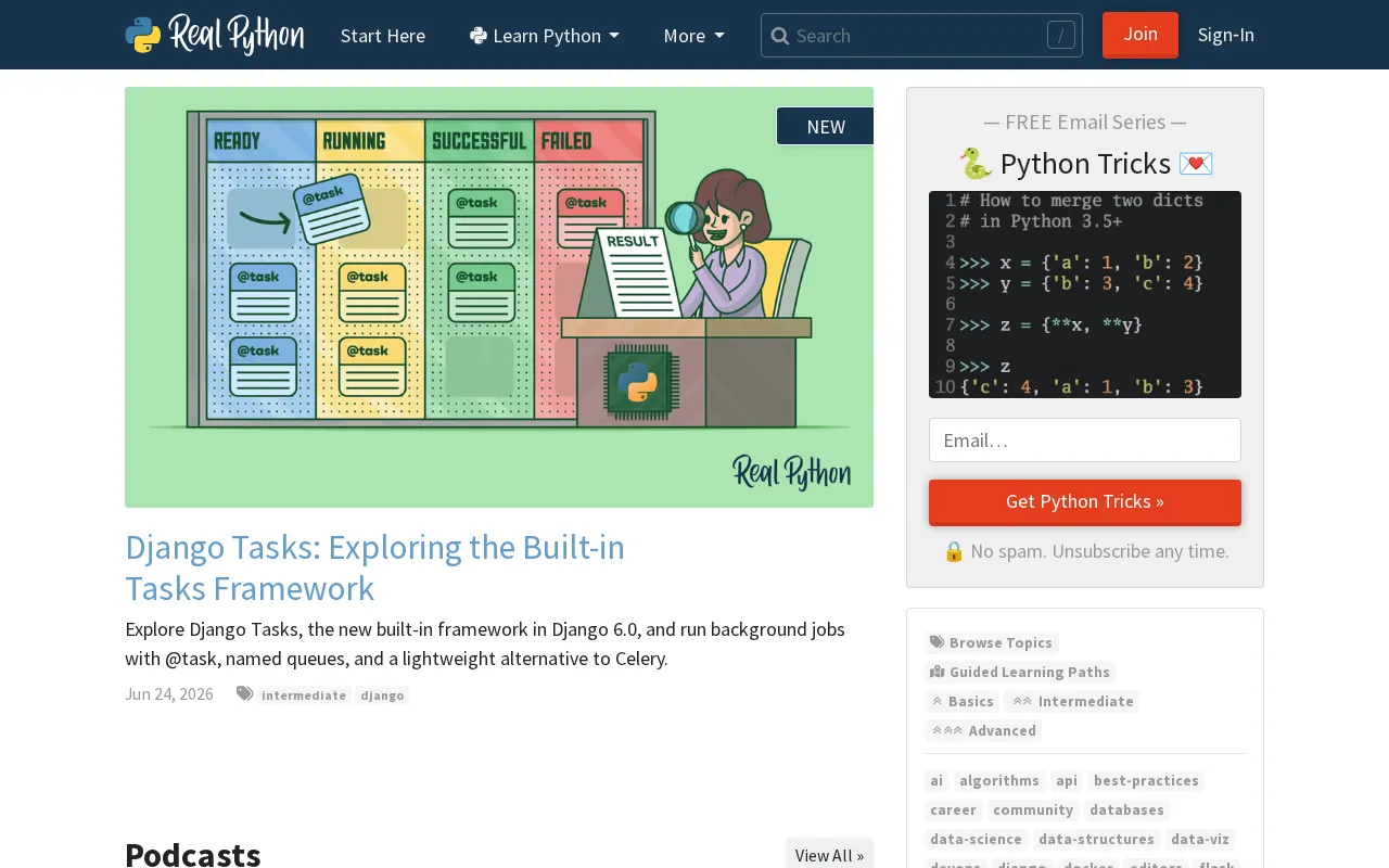 Real Python — preview screenshot