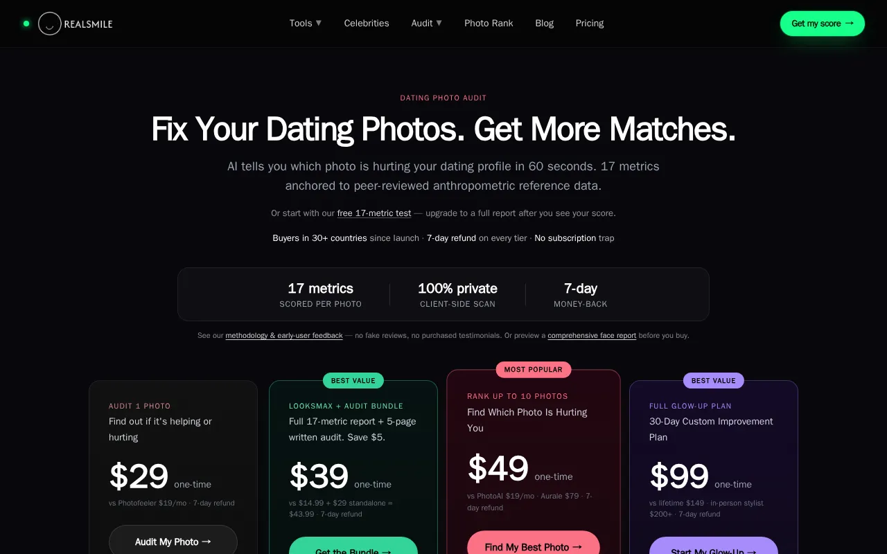 Realsmile AI — pricing page