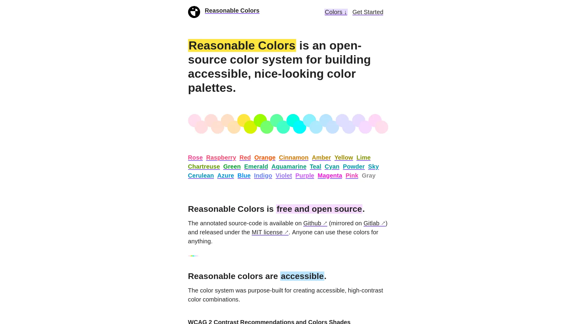 Reasonable Colors — preview screenshot