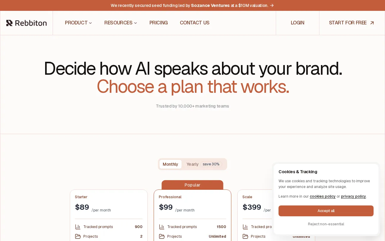 Rebbiton — pricing page