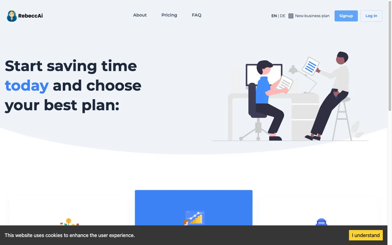 RebeccAI — pricing page