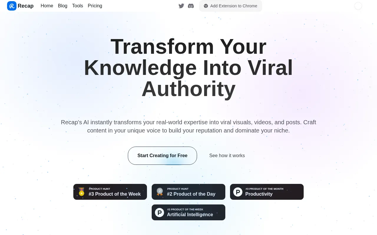 Recap — preview screenshot