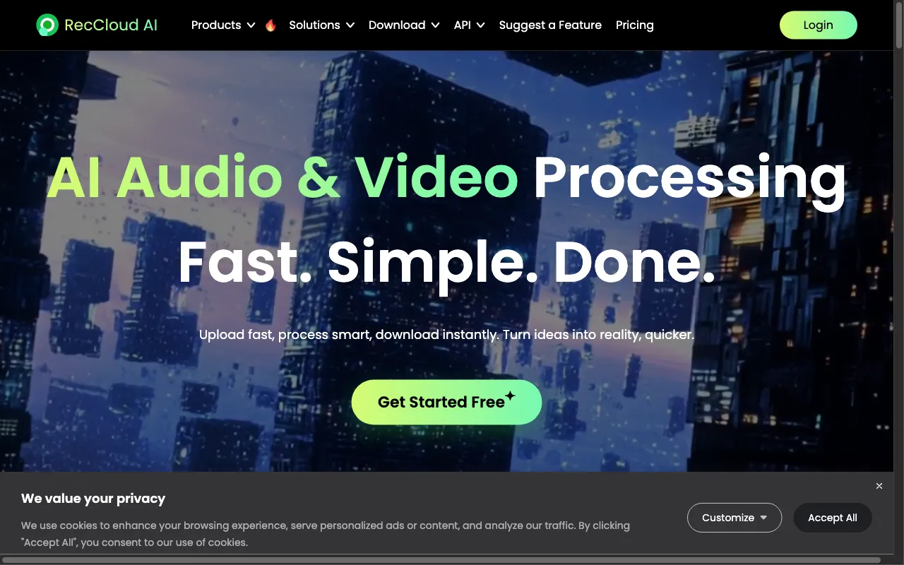RecCloud — preview screenshot