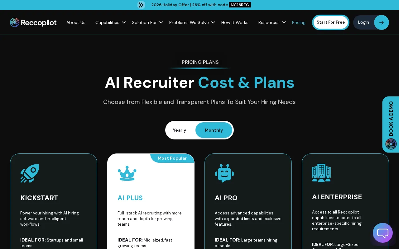 Reccopilot — pricing page