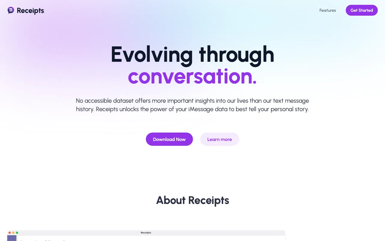 Receipts — preview screenshot