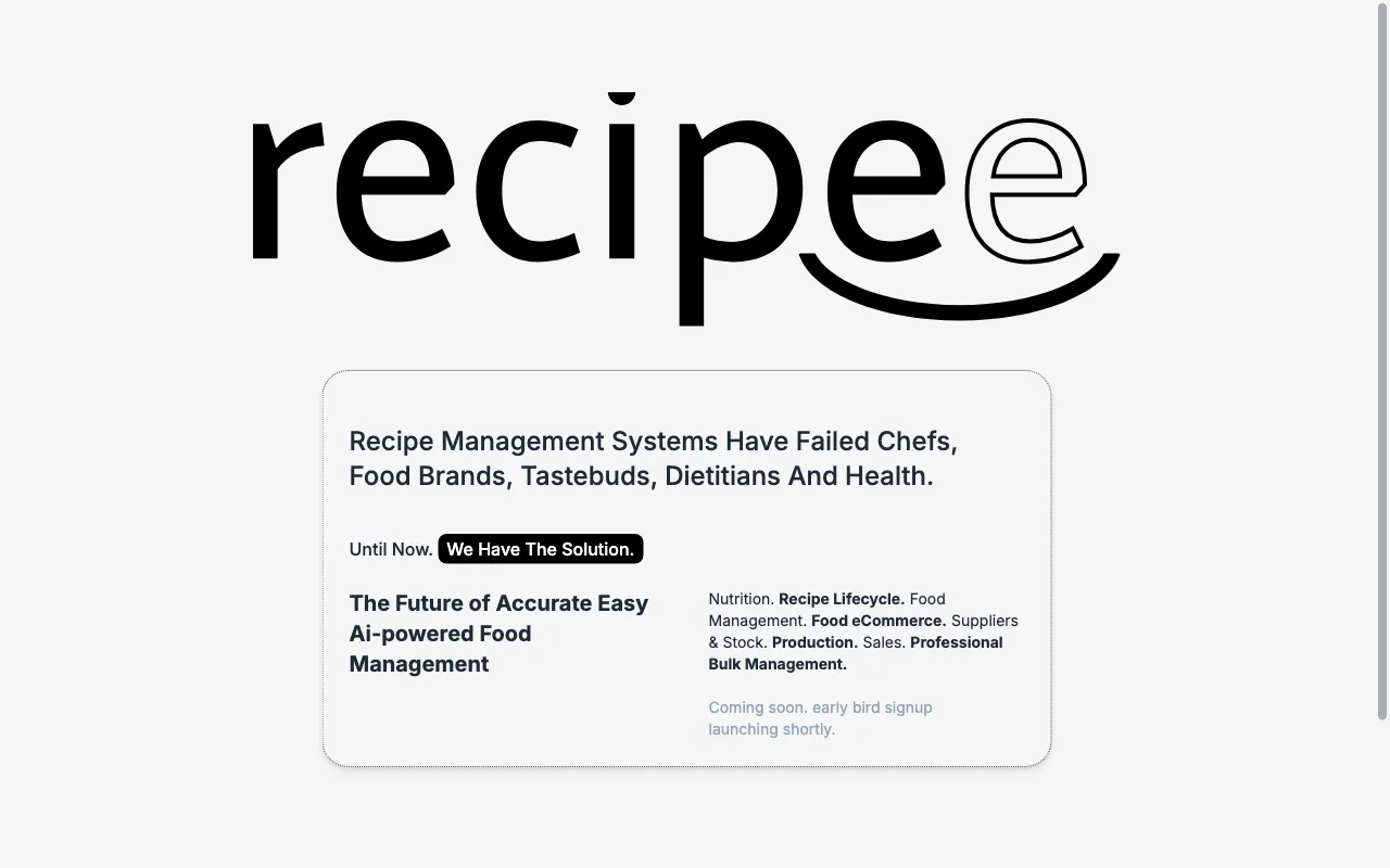 Recipee — preview screenshot