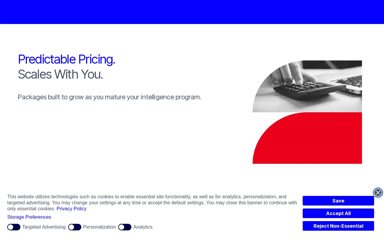 Recorded Future — pricing page