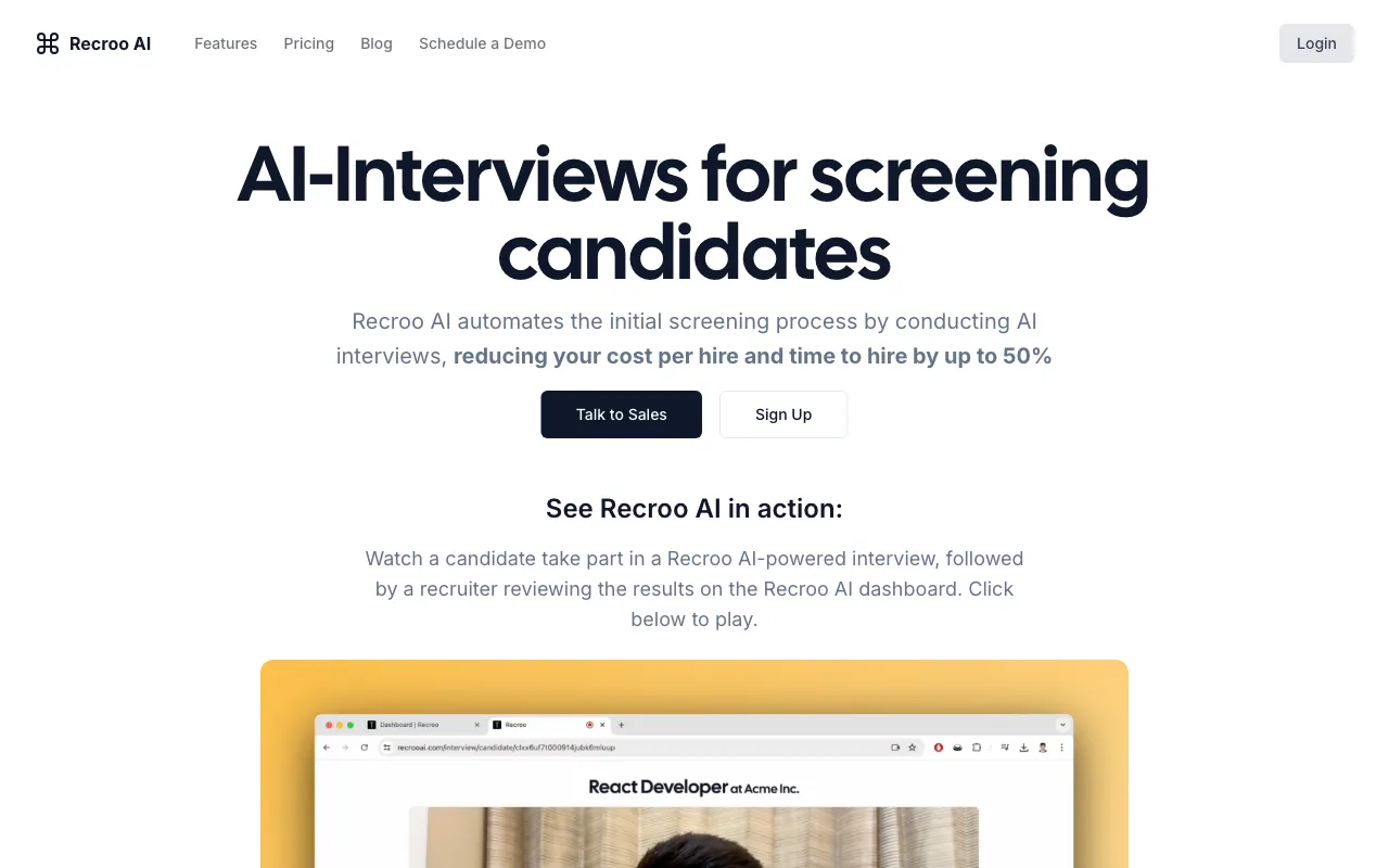 Recroo AI — preview screenshot