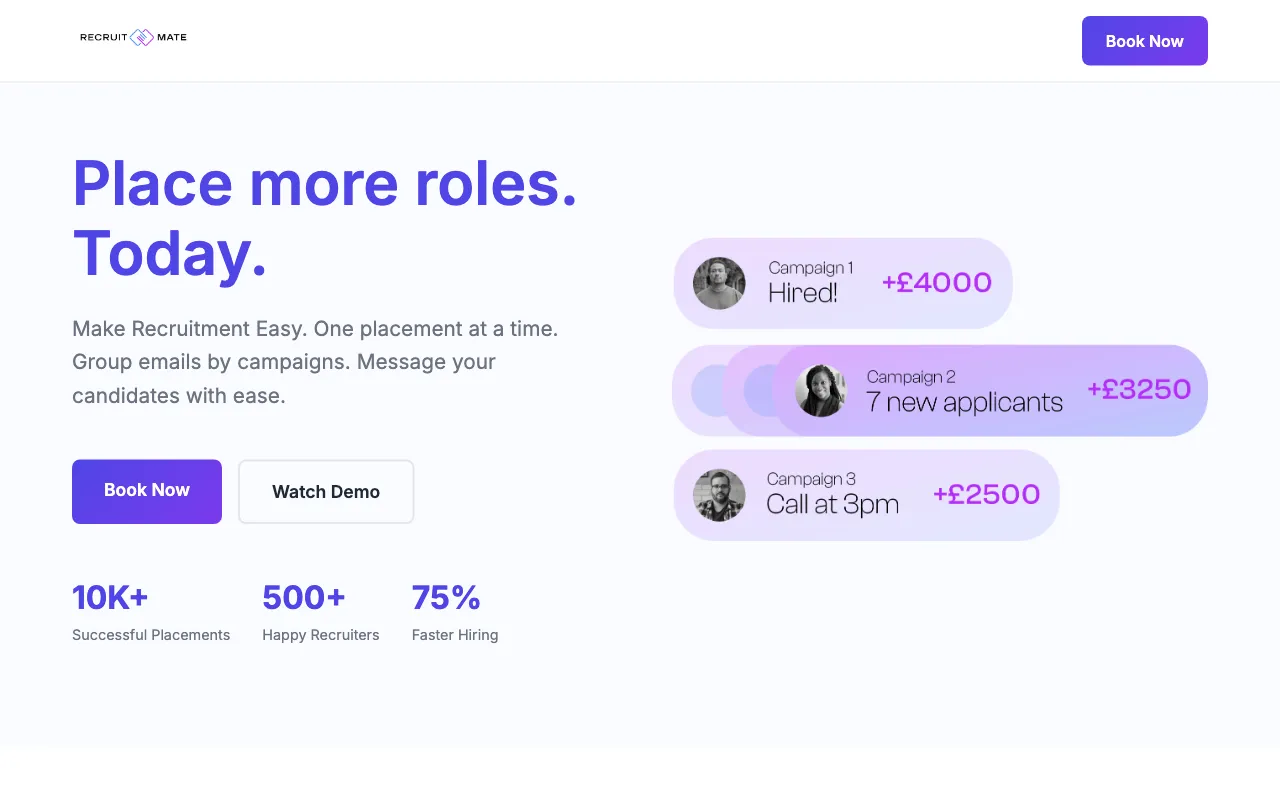RecruitMate AI — pricing page