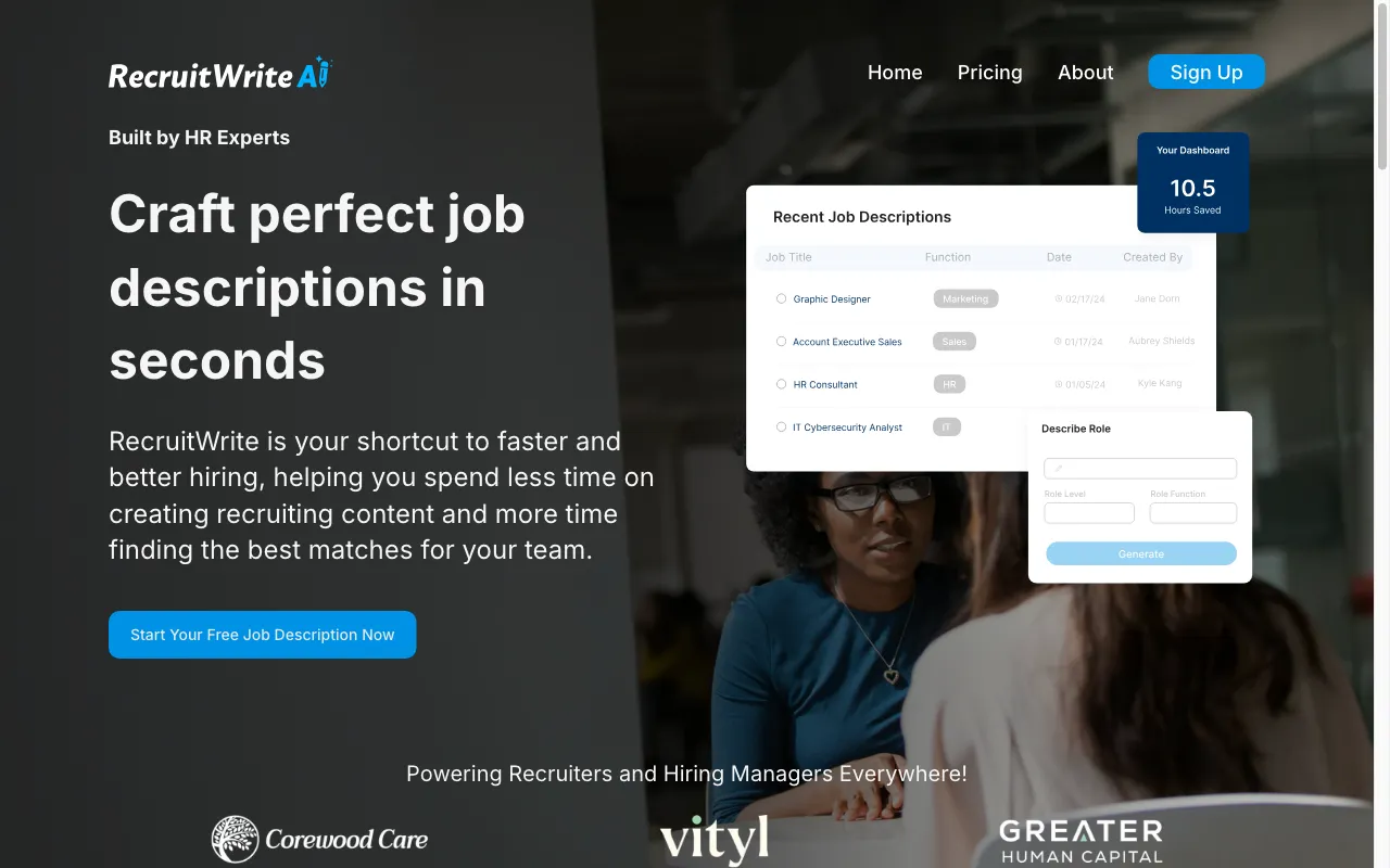 RecruitWrite AI — preview screenshot