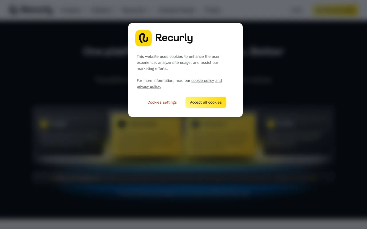 Recurly — pricing page